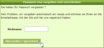 Zugangsdaten vergessen